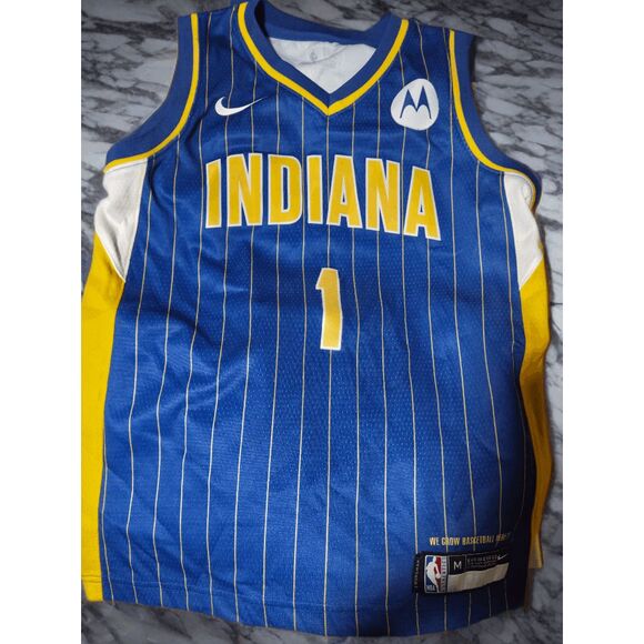 Nike Indiana Pacers New City Edition #1 T.J. Warren Swingman Medium Youth Jersey - Picture 2 of 2